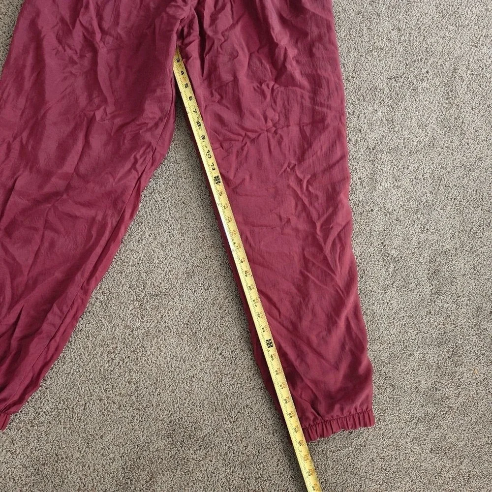 VTG Nike Team Sports Vintage 90s‎ Nylon Track Pants Burgundy Maroon Mens Large L